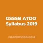 GSSSB ATDO Syllabus 2019