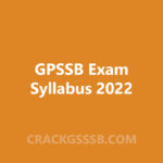 GPSSB Syllabus 2022
